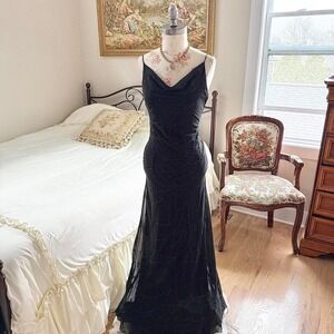 black fairy prom dress  Y2K black maxi dress be smart size‎ 5